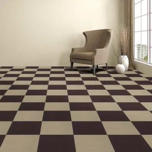 Modern 12*12 Inch Commercial Peel Stick Floor Carpet Tiles Machine Made with Non-Slip Asphalt Backing for Office Use