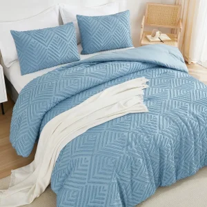 Modern 3 Piece King Size Cotton Bedding Set Duvet Cover Comforter Hotel Home Decorative Twin Bedsheet