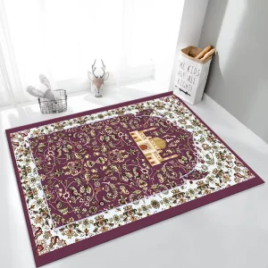 Modern 3D Printed Anti Slip Indoor Carpet Muslim Prayer Mat Washable for Home