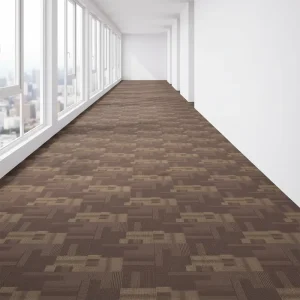 Modern 50×50 Cushioned Carpet Tiles PVC Backed Nylon Tufted Loop Pile Peel and Stick for Office Carpet