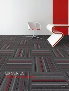 Modern 50x50cm Polypropylene Carpet Tiles Square Modular Fireproof Water Resistant Anti-Slip Anti-Static