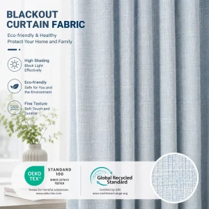 Modern 84 Inch Blackout Thermal Window Drapes 2 Panels Rod Pocket Black Curtains Valances for Bedroom Living Room