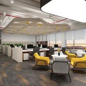 Modern Abstract Cushioned Carpet Tiles for Office Use Eco-Friendly Water Resistant Office Floor