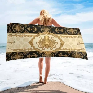 Modern Abstract Designer Quick Dry Sand Free Summer Large Personalized Gift Customize Luxury Beach Towel Travel OEM