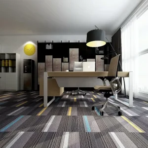 Modern Abstract Pattern PVC Carpet Tiles or Office Living Room Hallway