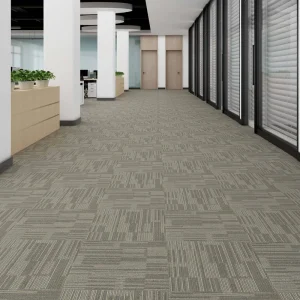 Modern Abstract Style Custom Eco Friendly Anti Slip Interlocking Wall to Wall Commercial Home Office Carpet Tile Low Pile PVC
