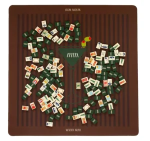 Modern American Mahjong Table Mat Anti Slip Noise Reduction Hand Painted Portable for Family Party Games