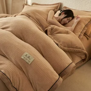 Modern Animal Velvet Fleece Eco Friendly Thickened Twin King Size Duvet Cover Set Home Bedding Set