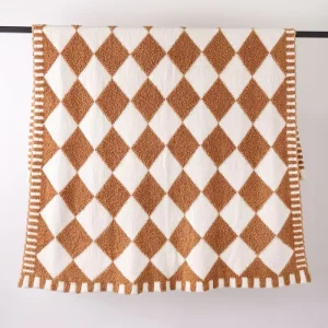 Modern Annual Contract 50*70 Soft Custom Printed Polyester 100% Knitted Throw Blanket for Decoration