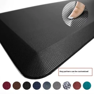 Modern Anti-Fatigue Kitchen Door Mat Oil-Proof and Waterproof PVC+PU+SBR Leather Composite Non-Slip Design for Store
