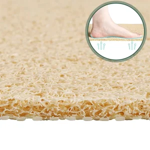 Modern Anti Slip Extra Thick PVC Coil Bath Mat with Novelty Pattern Net Backing Door Mat for Bathroom Use