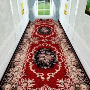 Modern Anti Slip Moisture Proof Pet Friendly Eco Friendly Abstract Carpet Rolls Washable Polyester Long Hallway Runner Rugs for