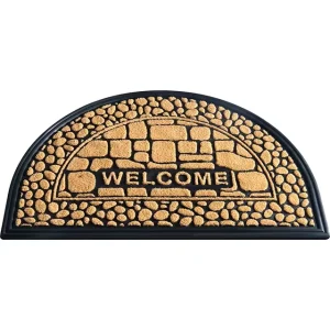 Modern Anti Slip Rubber Door Mat with Embossed Carpet Entry Inside Outside Welcome Mat for Hotels Washable and Cushioned