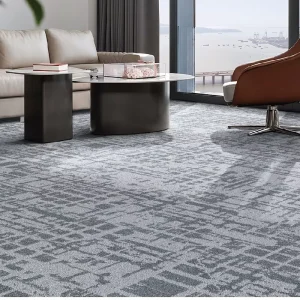 Modern Antimicrobial Anti Static Blended Yarn Commercial Office Carpet Tile Eco Friendly Water Resistant Fireproof Floor