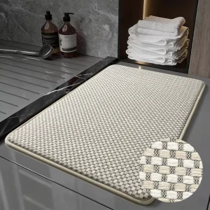 Modern Available Minimalist Novel Style Thickened Water Absorbent Eco Friendly Machine Washable Non Slip Bath Mat