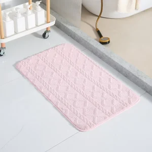 Modern Bath Rug Set Non Slip Microfiber Bath Mat Water Absorbent Shower Rugs Customized Color Low Pile