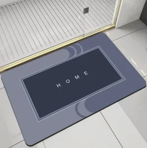 Modern Bathroom Water Absorbent Diatom Mud Mat Set Door and Kitchen Carpet Quick Dry Anti Slip Bath Mat Rug