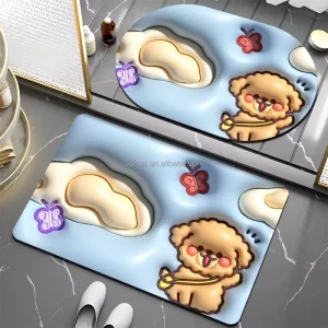 Modern Bathroom Water Absorbent Rubber Door Mats Diatom Mud Floor Mat Kitchen Carpet Anti Slip Bath Mat Home & Hotel Use