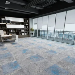 Modern Blended Texture Carpet Tiles 500500mm Fire Insulation Office Square Floor Mat