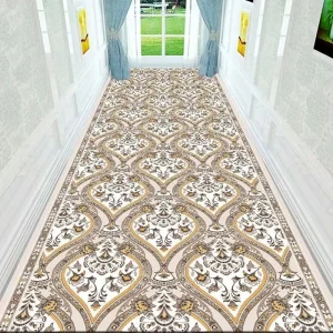 Modern Boho Style Eco Friendly Polyester Low Pile Soundproof Anti Slip Washable Carpet Rolls Runner Rugs Home Hotel Commercial