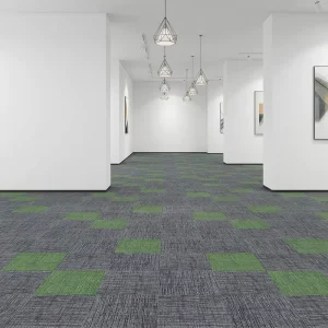 Modern Carpet Luxury Polyester Low Pile PET Friendly Puzzle Pattern 50×50 Office Carpet Floor Tiles