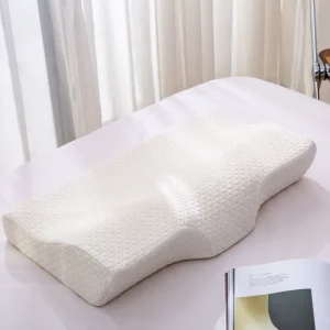 Modern Cervical Bed Pillow Highly Adjustable Memory Foam Contour Wave Design for Comfort Relieves Neck Pain Enhances Sleep King