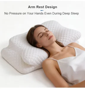 Modern Cervical Neck Pillow Memory Foam Filling Bee Shape Ergonomic Contour Bed Pillow for Healthy Sleeping Deep
