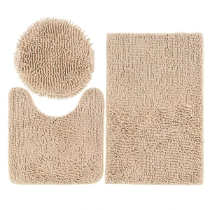 Modern Chenille Cotton Non Slip Bath Mat for Outdoor Shower and Bathroom Floor and Door Pads