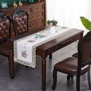 Modern Chinese Cross Stitch Embroidery Table Runners Home Dining Tea Table Runners Cover Towel