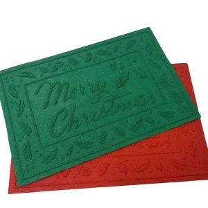 Modern Christmas Pattern Anti Slip PVC Door Mat for Home and Hotel Use Festive Christmas Design Foot Mat for Entrance