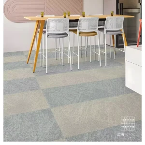 Modern Commercial Carpet Tiles Nylon Fireproof Puzzle Pattern Cushioned Thick for Office and Hotel Use