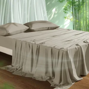Modern Cooling 300TC All Season Sheets Set Queen Size Viscose Derived Bamboo Hot Sleepers Silky Soft Breathable Eco Friendly