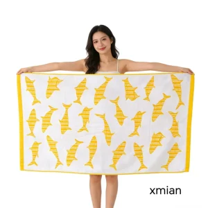 Modern Cotton Jacquard Beach Towel Custom Breathable Eco Friendly Quick Dry Sand Free Absorbent for Multi scene Use