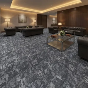 Modern Cushioned Carpet Tiles PVC Backing PP 50x50cm Puzzle Pattern Commercial Office Floor Self Adhesive Carpet Tiles