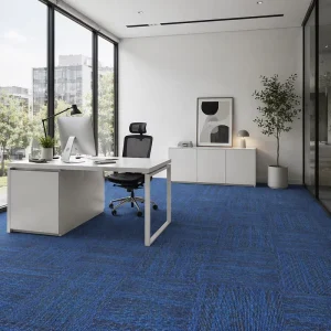 Modern Cushioned Thick Carpet PET Friendly Flooring Custom Size Fire Resistant PP Office Carpet Tiles