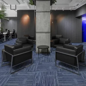 Modern Cushioned Thick PVC Backing PP Carpet Tiles 50x50cm for Hotel Office Use
