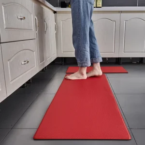 Modern Cushioned Washable Polypropylene Thin Novelty Pattern Non Slip Absorbent Kitchen Mat with Custom Printed Design