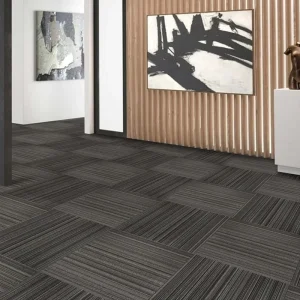 Modern Custom 60×60 Grey Commercial Square Carpet Tiles Plush Polypropylene Office Floor with PVC Backing