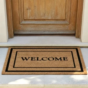 Modern Custom Coconut Fiber Coir Door Mats Outdoor Rug Mat Patio Eco friendly