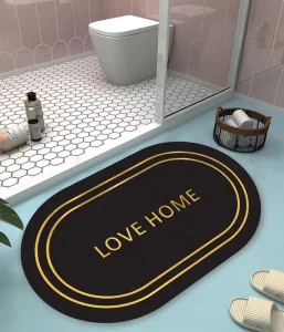 Modern Custom Rubber Diatom Mud Floor Carpet Washable Bath Mats Home Area Carpet for Kitchen and Bathroom Home Use