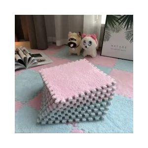 Modern DIY Interlocking Floor Mats for Non Slip Stain Resistant Home Play and Prayer Spaces