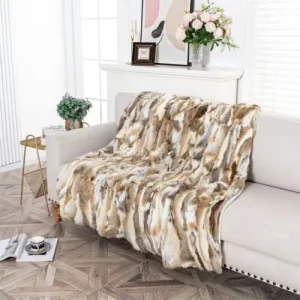Modern Decorative Goma Rabbit Raschel Blanket Soft Cushion Rug for Bedding Thick Bubble Belly Rabbit Fur Plate Contemporary