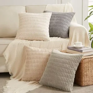Modern Decorative Plain Throw Pillow Covers for Living Room Couch Bed Farmhouse Boho Home Decor Accent Cushion Case