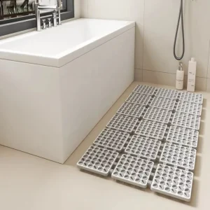 Modern Decorative Solid Color Eco Friendly PVC Floor Mat Massage Feature Quick Drying Cell Design TUV Certified Bath Shower Mat