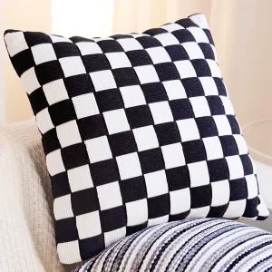 Modern Decorative Throw Pillows Corduroy Plaid Cushion Covers for Sofa Bedroom Minimalist Home Decor Decorative Throw Pillow