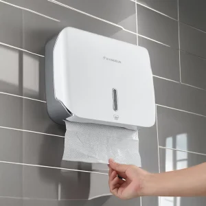 Modern Design Multifold Paper Towel Dispenser Waterproof Wall Mount Plastic Holder for Hotels and Offices