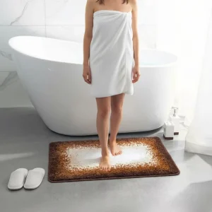 Modern Design Quick Dry Anti-slip Bath Toilet Mat Set Non-slip Bath Room Floor Towel Mat Absorbent Carpet Bath Mat