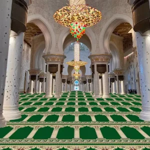Modern Designed Mosques Masjids Islamic Centers Carpet Wall to Wall Prayer Carpet for Mosque Machine Made Nylon Muslim Carpet