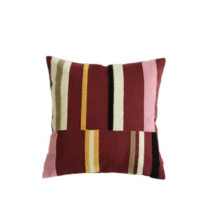 Modern Designer 100% Cotton Sofa Cushion Cover Embroidered Colorful Striped Throw Pillow Case Living Room Home Decor