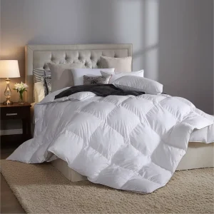 Modern Diamond Quilted Eco-friendly Washable Polyester Filled Comforter Breathable White Duvet Insert for Year Round Use